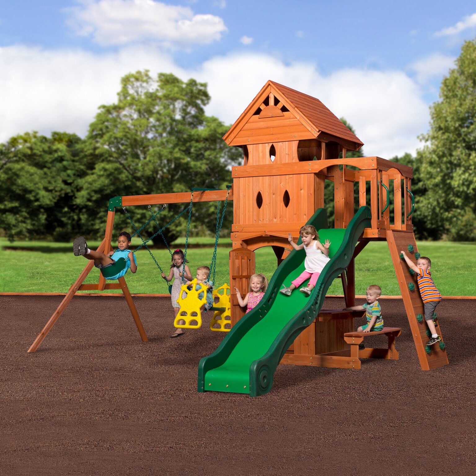 Backyard Discovery Playsets - Monterey Wooden Swing Set