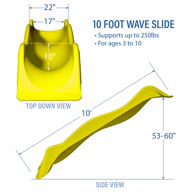 Yellow Wave Slide – 10 foot