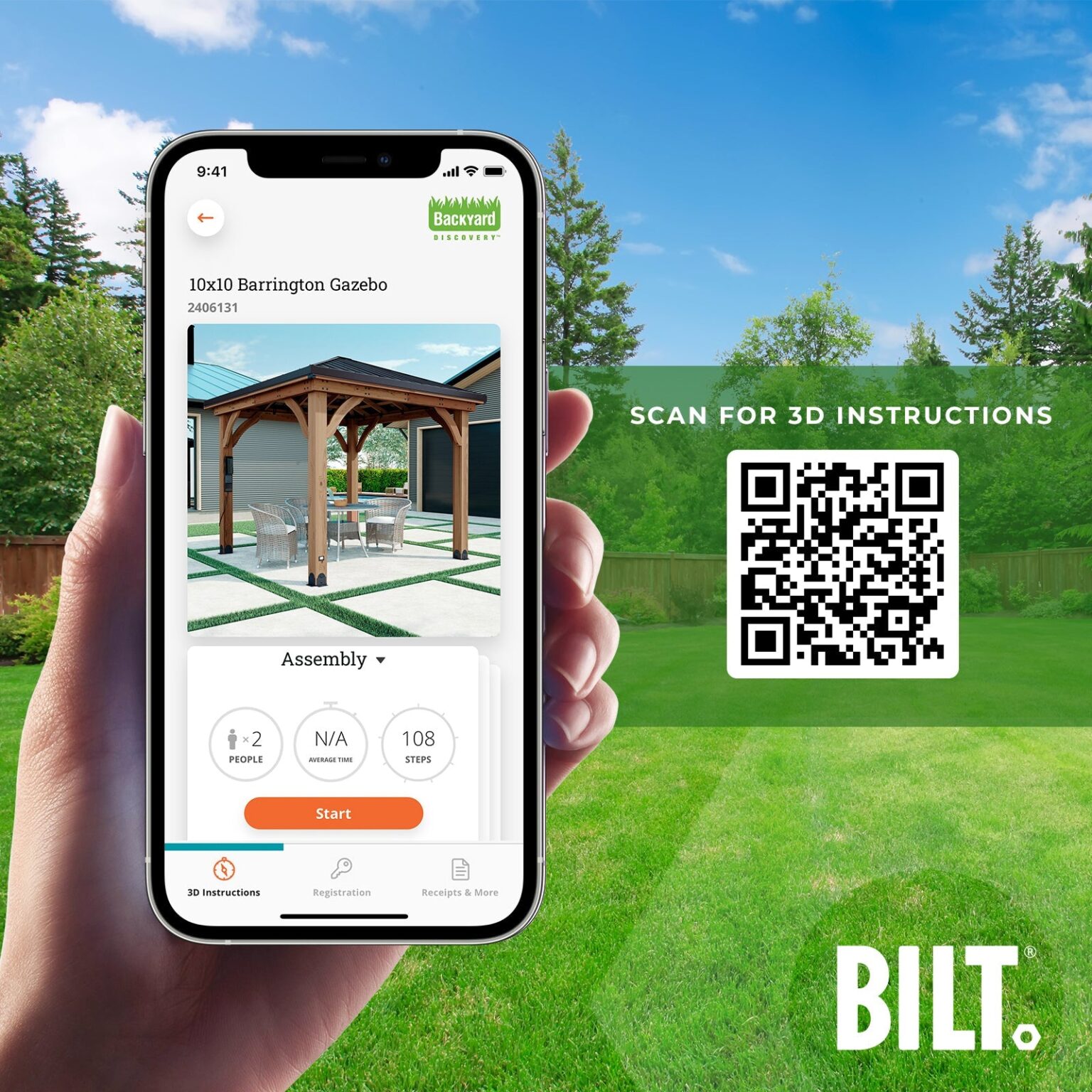 10x10 Barrington BILT App to assist with install