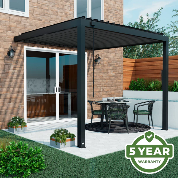 Comprehensive Warranty We’re so confident in the durability and longevity of our outdoor pergolas that we offer an industry-leading 5-year warranty to protect your investment.
