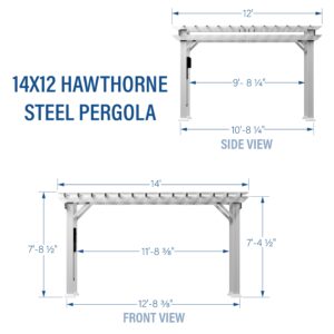 14x12 Hawthorne Pergola Dimensions