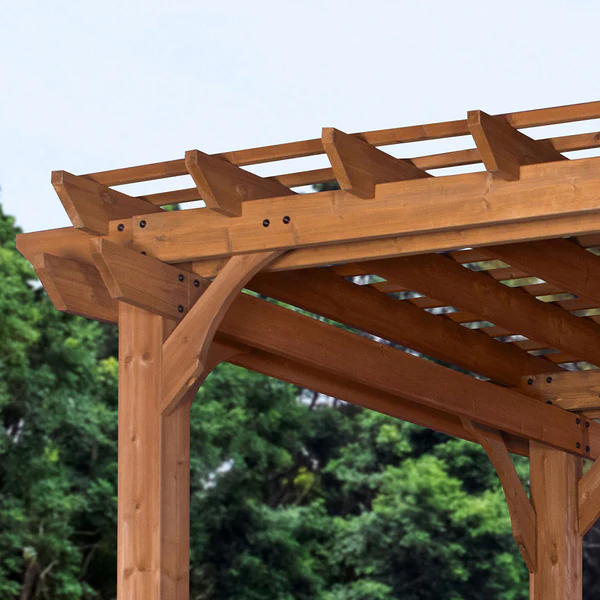 Strength is Style Sturdy posts, galvanized steel hardware, well-designed beams and rafters — it's all part of our commitment to ensure you have a beautiful pergola that can stand up to nearly anything.