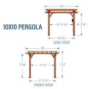 10x10 Pergola Diagram