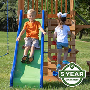 Warranty We’re so confident in the durability and longevity of our swing sets that we offer an industry-leading 5 Year Warranty on all models.