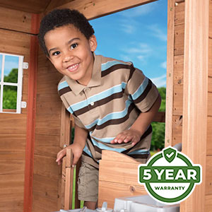 Warranty We’re so confident in the durability and longevity of our playhouses that we offer an industry-leading 5 Year Warranty.