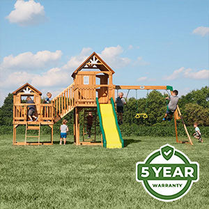 Warranty We’re so confident in the durability and longevity of our swing sets that we offer an industry-leading 5 Year Warranty on all models.