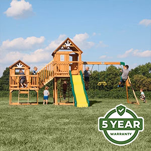 Warranty We’re so confident in the durability and longevity of our swing sets that we offer an industry-leading 5 Year Warranty on all models.