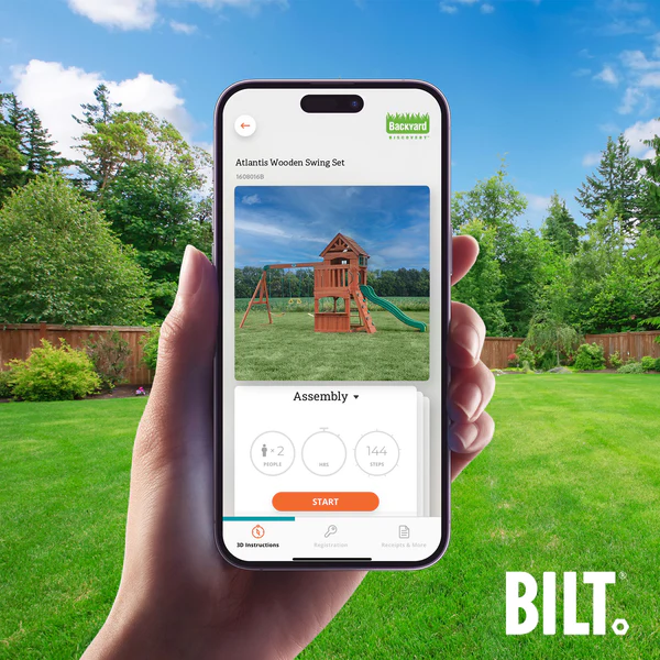 Supported Assembly Supported assembly for select swing set models, with the step-by-step 3D interactive BILT® app. We’re with you every step of the way to ease the assembly process.