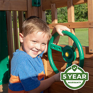 Warranty We’re so confident in the durability and longevity of our swing sets that we offer an industry-leading 5 Year Warranty on all models.