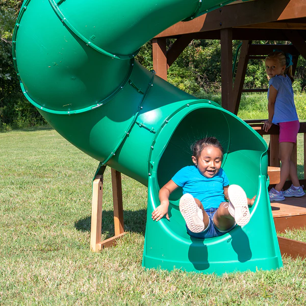Rock climbing walls, slides, and other features Our wooden swing sets offer a wide range of sizes, features, and styles that will turn any backyard into a playground.