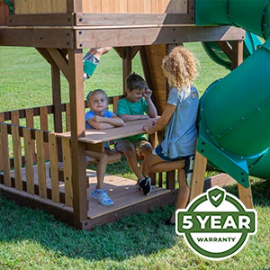 Warranty We’re so confident in the durability and longevity of our swing sets that we offer an industry-leading 5 Year Warranty on all models.