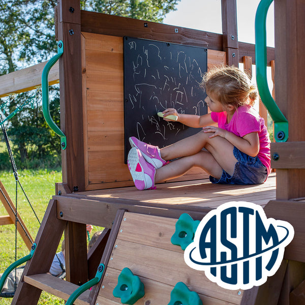Safety Tested and Approved With performance testing for children up to 11 years old, our swing sets surpass industry benchmarks and meet or exceed ASTM safety standards for outdoor playground equipment.