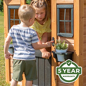 Warranty We’re so confident in the durability and longevity of our playhouses that we offer an industry-leading 5 Year Warranty.