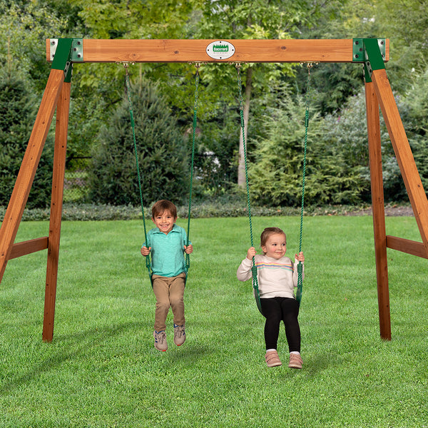 We work hard to make sure your swing set features design elements as stylish as they are strong.