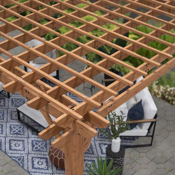 Strength is Style Sturdy posts, galvanized steel hardware, well-designed beams and rafters — it's all part of our commitment to ensure you have a beautiful pergola that can stand up to nearly anything.
