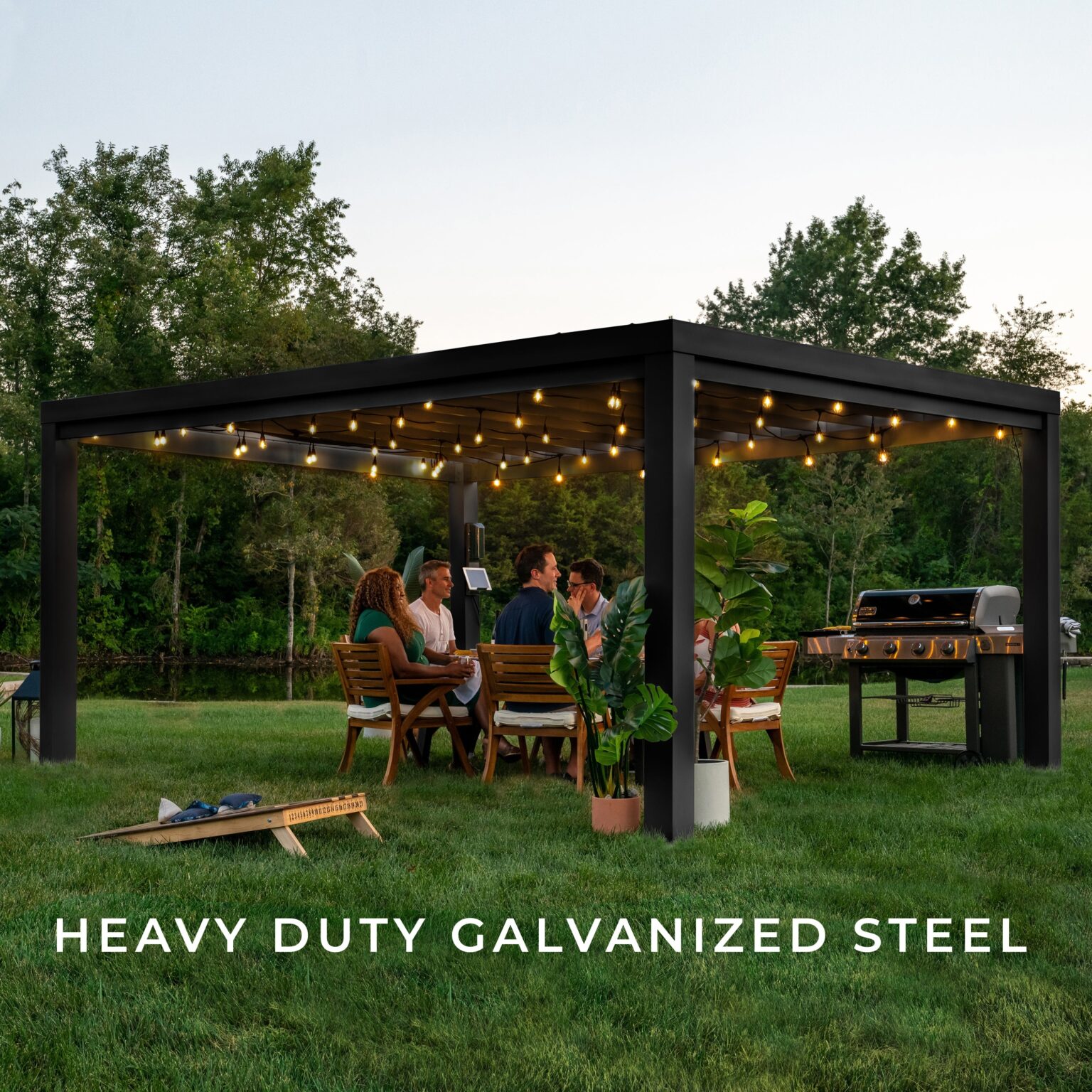 16x12 Trenton Modern Steel Pergola