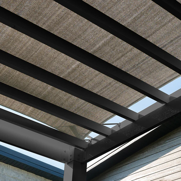 Soft Sail Canopy Integrated soft sail shade canopy. This UV-protected, breathable woven fabric allows air and water to flow through freely.