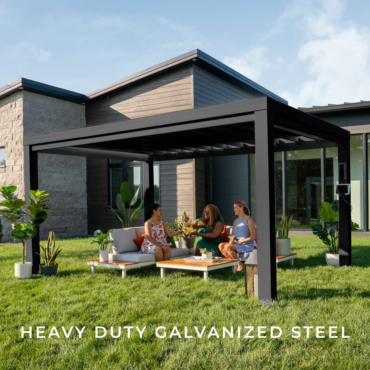 14 X 12 Trenton Heavy Duty Metal Pergola