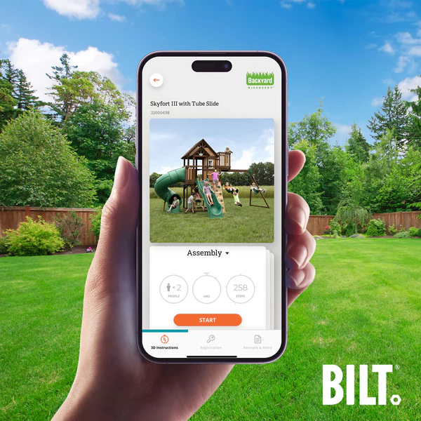 Supported Assembly Supported assembly for select swing set models, with the step-by-step 3D interactive BILT® app. We’re with you every step of the way to ease the assembly process.