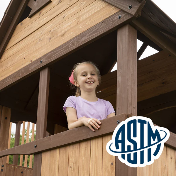 Safety Tested and Approved With performance testing for children up to 11 years old, our swing sets surpass industry benchmarks and meet or exceed ASTM safety standards for outdoor playground equipment.