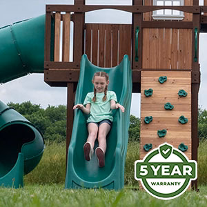 Warranty We’re so confident in the durability and longevity of our swing sets that we offer an industry-leading 5 Year Warranty on all models.