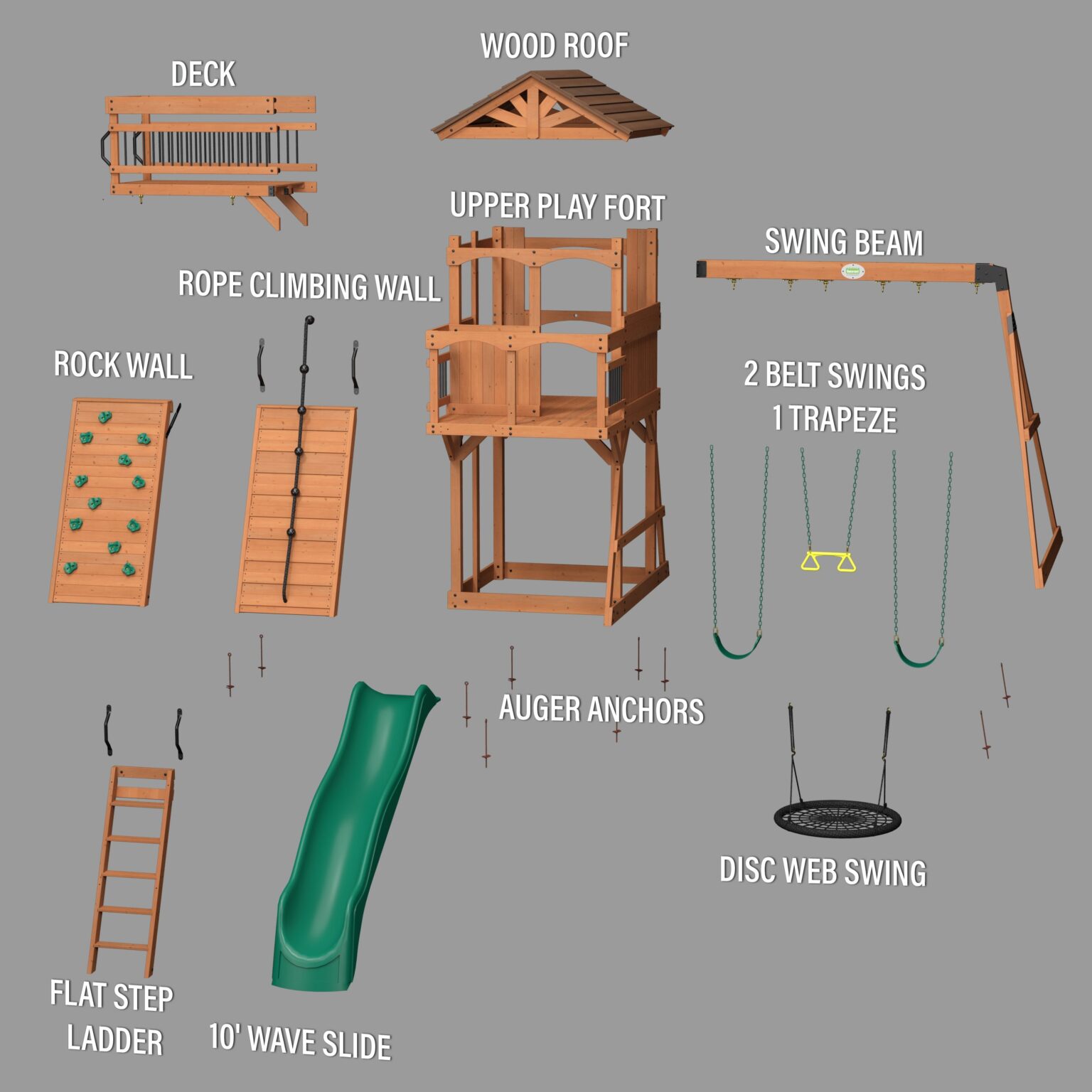 Sterling Point Swing Set Exploded View