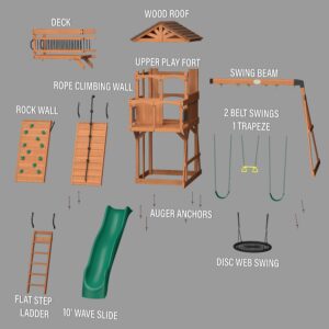 Sterling Point Swing Set Exploded View