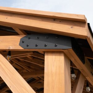 16x12 Norwood Gazebo Modern Metal Hardware