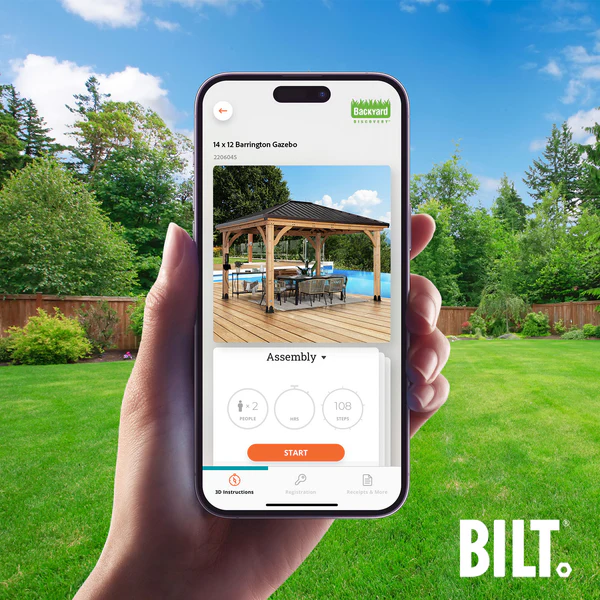 BILT Supported assembly with the step-by-step 3D interactive BILT® app. We’re with you every step of the way to ease the assembly process.
