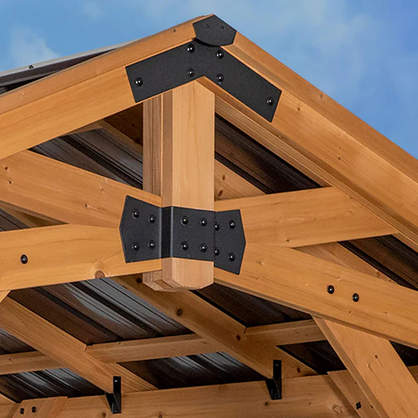 Strength is Style Sturdy cedar posts, galvanized steel hardware, corrosion-resistant steel roofs — it’s all part of our commitment to ensure you have a beautiful gazebo that can stand up to anything.