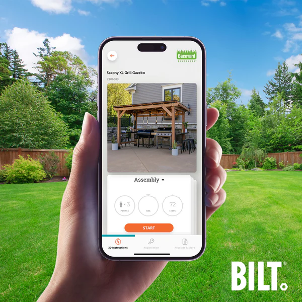 BILT Supported assembly with the step-by-step 3D interactive BILT® app. We’re with you every step of the way to ease the assembly process.