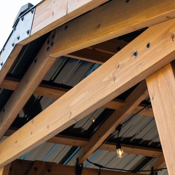 Strength is Style Sturdy cedar posts, galvanized steel hardware, corrosion-resistant steel roofs — it’s all part of our commitment to ensure you have a beautiful gazebo that can stand up to anything.