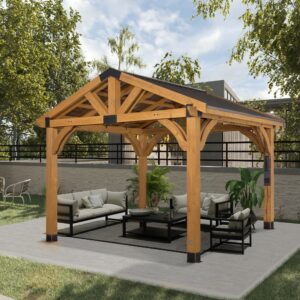 12x10 Arlington Gazebo Light Brown