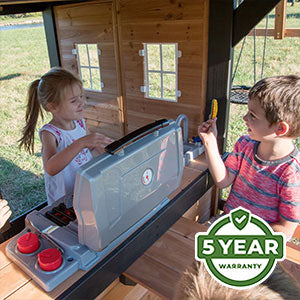 Warranty We’re so confident in the durability and longevity of our swing sets that we offer an industry-leading 5 Year Warranty on all models.