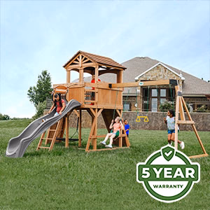 Warranty We’re so confident in the durability and longevity of our swing sets that we offer an industry-leading 5 Year Warranty on all models.