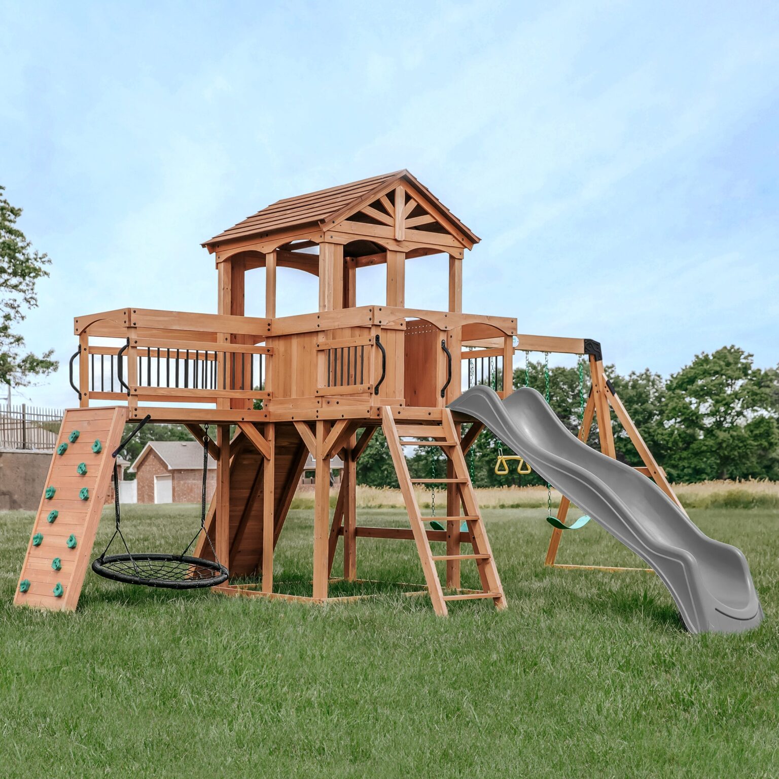 Sterling Point Swing Set with Gray Slide