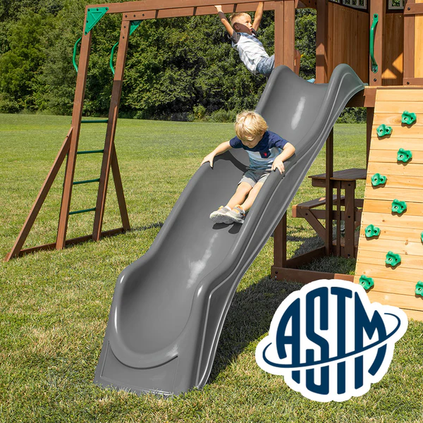 Safety Tested and Approved With performance testing for children up to 11 years old, our swing sets surpass industry benchmarks and meet or exceed ASTM safety standards for outdoor playground equipment.