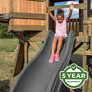 We’re so confident in the durability and longevity of our swing sets that we offer an industry-leading 5 Year Warranty on all models.