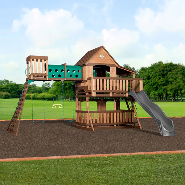 We work hard to make sure your swing set features design elements as stylish as they are strong.