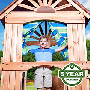 Warranty We’re so confident in the durability and longevity of our swing sets that we offer an industry-leading 5 Year Warranty on all models.