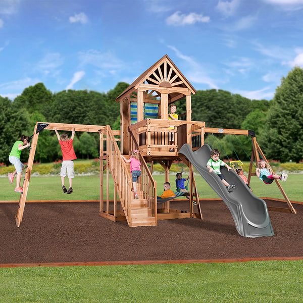 High Quality Design We work hard to make sure your swing set features design elements as stylish as they are strong.