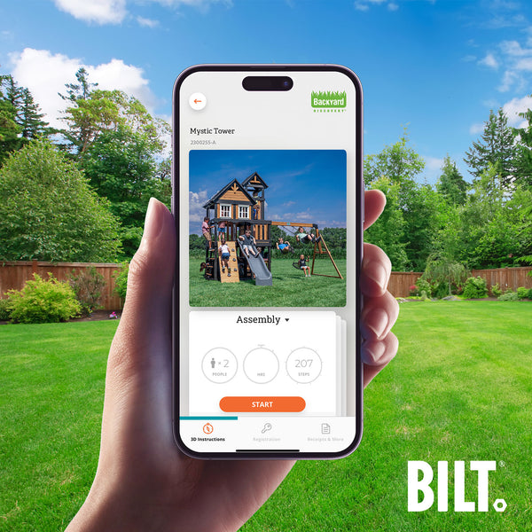 Supported Assembly Supported assembly for select swing set models, with the step-by-step 3D interactive BILT® app. We’re with you every step of the way to ease the assembly process.