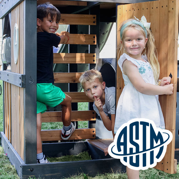 Safety Tested and Approved With performance testing for children up to 11 years old, our swing sets surpass industry benchmarks and meet or exceed ASTM safety standards for outdoor playground equipment.