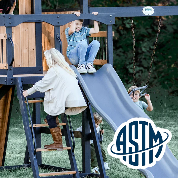 Safety Tested and Approved With performance testing for children up to 11 years old, our swing sets surpass industry benchmarks and meet or exceed ASTM safety standards for outdoor playground equipment.