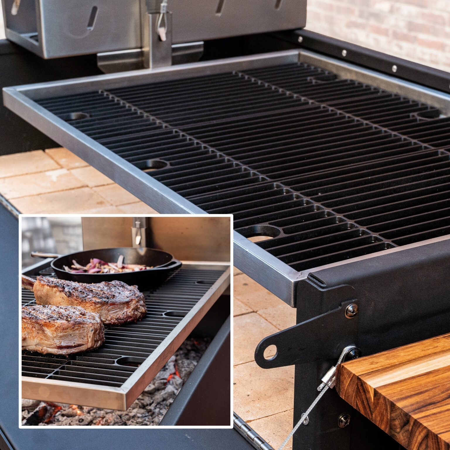 steaks on argentinian grill