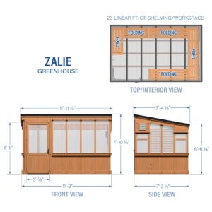 Zalie Greenhouse Dimensions