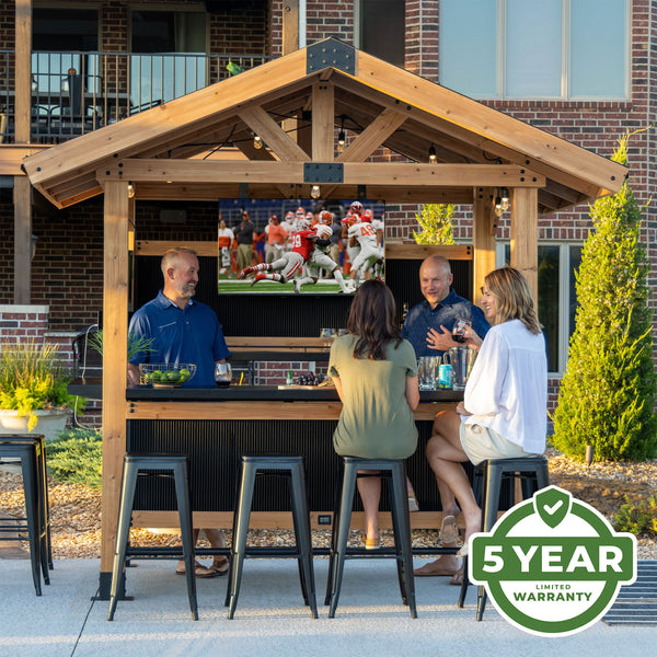 Comprehensive Warranty We’re so confident in the durability and longevity of our outdoor bars that we offer an industry-leading 5-year warranty to protect your investment.