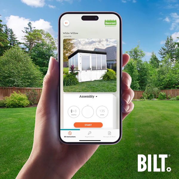 Rooted in Simplicity Everything comes ready to assemble, pre-cut, pre-drilled, and with assembly instructions supported by the 3D interactive BILT® app.