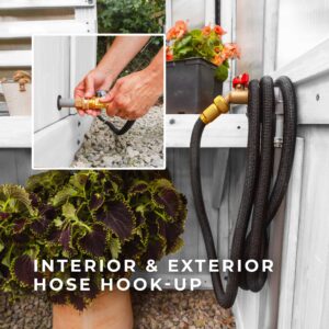 9X6 White Bellerose Greenhouse Hose Hook-Up