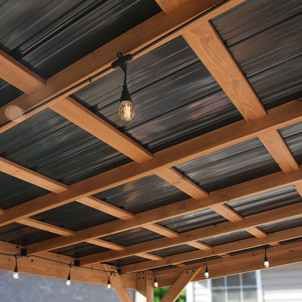 Strength is Style Sturdy cedar posts, galvanized steel hardware, corrosion-resistant steel roofs — it’s all part of our commitment to ensure you have a beautiful gazebo that can stand up to anything.